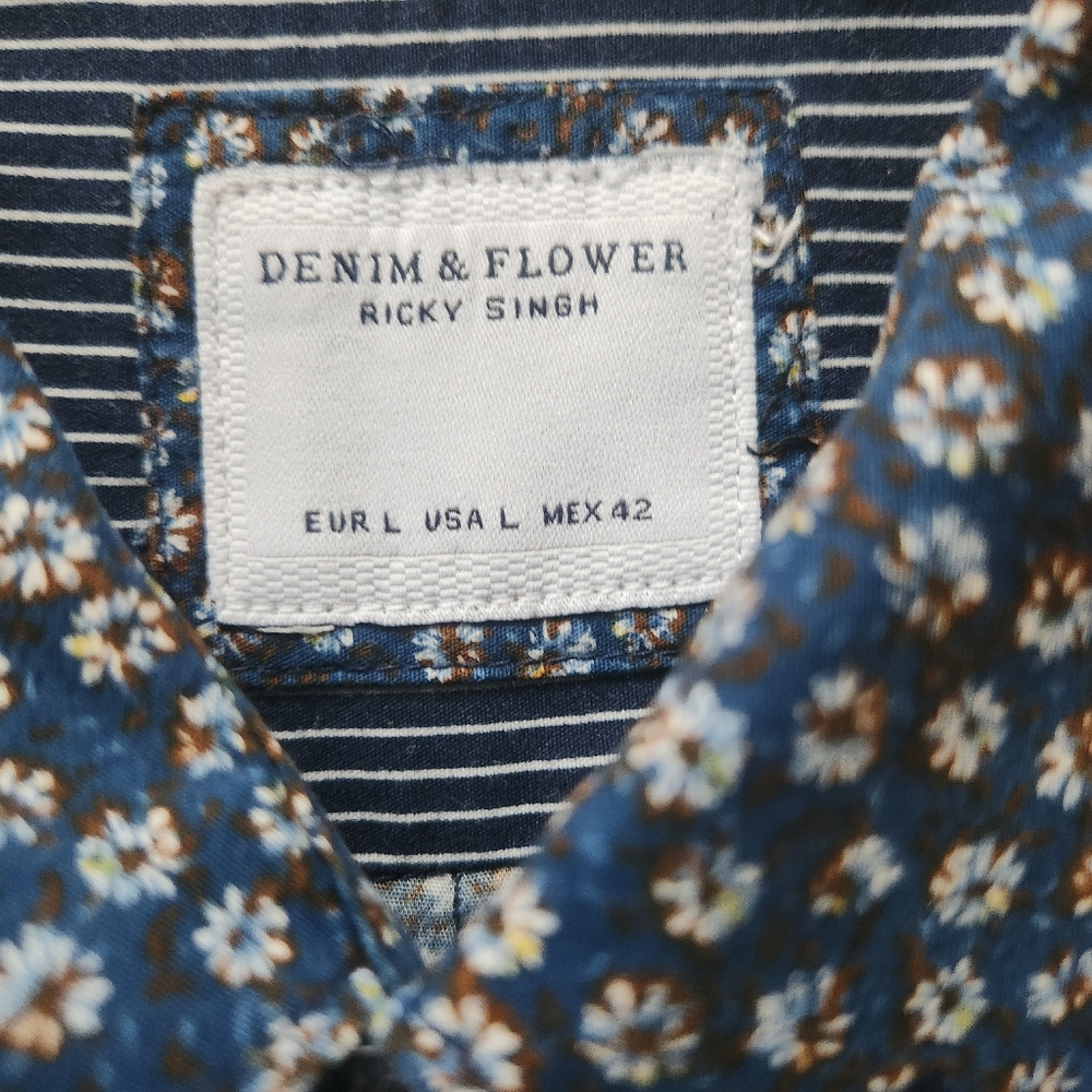 Denim&Flower mens dress shirt